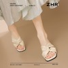ZHR则则粗跟拖鞋女外穿2025新款夏季女鞋百搭配裙子法式一字拖鞋 商品缩略图8