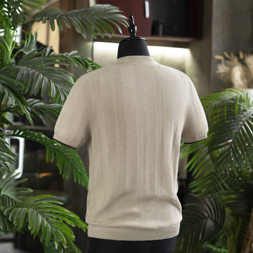 25夏季新款男士亚麻亨利领短袖T恤衫  五色可选——不退不换 商品图1