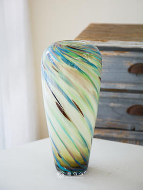 彩色斜纹花瓶