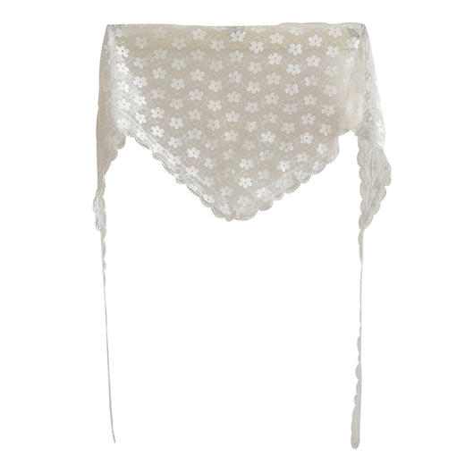 【赵露思同款❗️蕾丝碎花头巾】蕾丝蝴蝶结头巾发箍女生，百搭法式三角巾田园风，度假拍照氛围感三角巾头箍高级感发饰L 商品图4