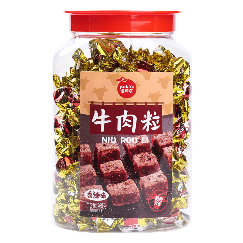 【富崎乐】香辣味牛肉粒·休闲零食· 香辣劲爽·肉质紧实·回味悠长