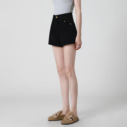 半身缘女裤 夏季宽松薄款棉弹A字包臀百搭牛仔三分短裤DS503 商品图4