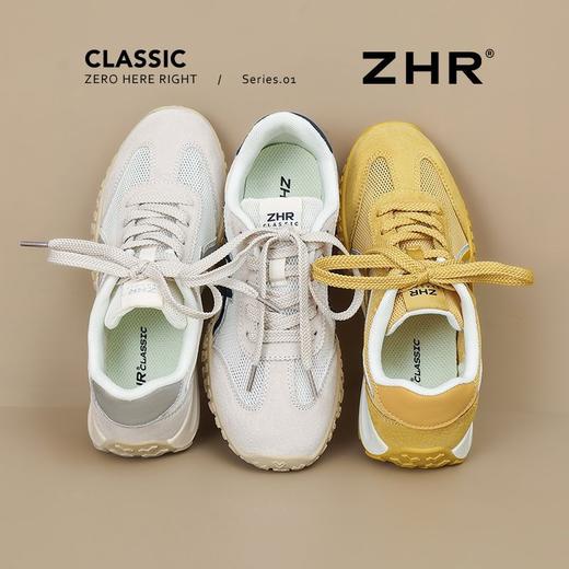 ZHR则则黄色德训鞋网洞透气拼色阿甘鞋2025夏季新款运动休闲鞋女 商品图3