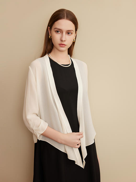 【无袖中长款连衣裙】25年夏季新品女士圆领真丝薄款纯色裙子 商品图2