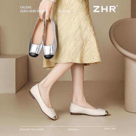 ZHR浅口单鞋女2025新款方头洋气平底ins小皮鞋法式轻便玛丽珍鞋女 商品图8