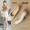 ZHR则则真皮粗跟玛丽珍鞋2025新款气质一脚蹬单鞋蝴蝶结芭蕾女鞋 商品缩略图0