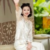 西子/【花想容】桑蚕丝提花手工剪花贵气透感收腰显瘦上衣/SYXS060 商品缩略图1