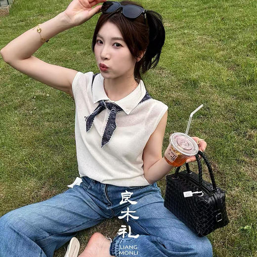 【预售7天】良木礼无袖针织衫（丝巾）（69610） 商品图5