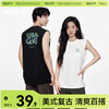 「棉的美学」字母印花背心男女夏季重磅纯棉运动坎肩宽松无袖T恤 商品缩略图0