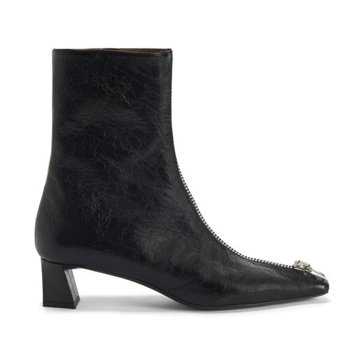 Giuseppe Zanotti 女士拉链皮革短靴 黑色 I470006A001 商品图0