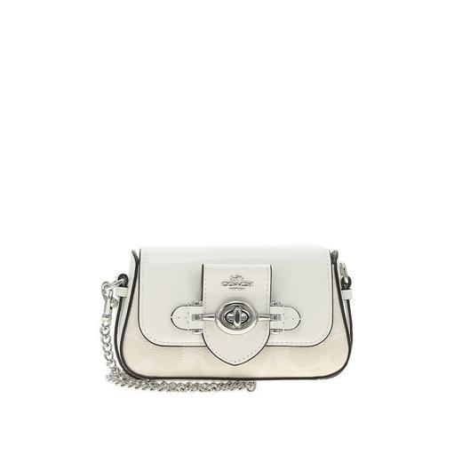 COACH 奥莱款女士PVC配皮单肩斜挎包 商品图0