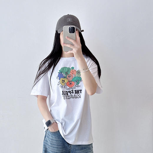 SPELLEDIT2025夏季蔬菜伙伴T恤 白色  均码 商品图2
