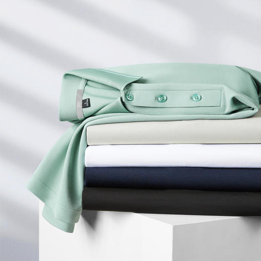 【含桑蚕丝】圣得西男士POLO衫2025夏季新款休闲百搭翻领短袖T恤 商品图3