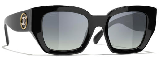 CHANEL 黑色女士方形太阳镜 商品图0