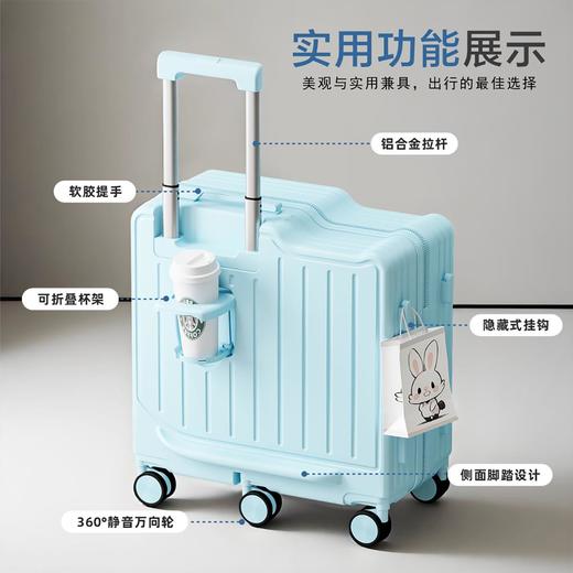 新款儿童骑行箱可坐行李箱拉杆箱万向轮轮旅行箱铝合金拉杆侧面脚踏设计 商品图3