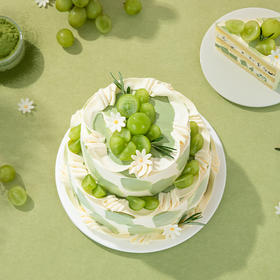 青韵抹茶双层暴击！这蛋糕拍出来像幅水墨画🍵🎋