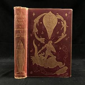 1903年 安德鲁·朗格《深红色童话书》 8幅彩色与大量黑白插图 漆布精装32开