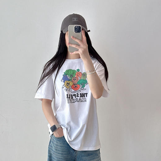 SPELLEDIT2025夏季蔬菜伙伴T恤 白色  均码 商品图3