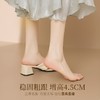 ZHR则则粗跟拖鞋女外穿2025新款夏季女鞋百搭配裙子法式一字拖鞋 商品缩略图4