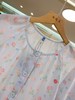 松植屋女款纱布圆领短袖长裤睡衣套装100%纯棉女士双层纱家居服圆领领设计优雅显瘦 商品缩略图7