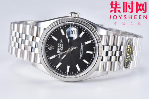 C厂劳力士日志型36mm 黑色盘 3235机 五珠链 904L钢 男士腕表 小手腕福音 商品图5