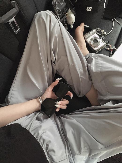 金蘑菇菇 防晒皮肤裤/轻薄透气 高腰宽松直筒松紧休闲裤显腿直 商品图2