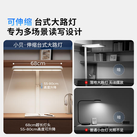 贝视朗台式落地儿童护眼照明学习灯小贝PRO护眼灯 商品图2