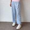 高级亚麻雾霾蓝直筒休闲裤 商品缩略图2
