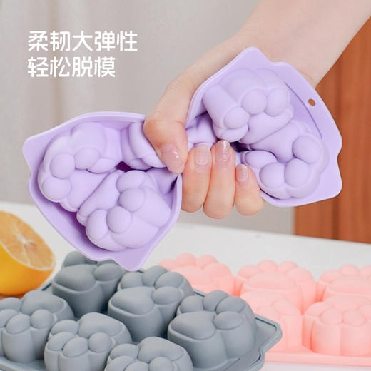 【猫爪蒸糕冰格模具】辅食冷冻格食品级硅胶婴儿辅食冰格分装格肉泥蒸糕模具冰格 商品图5