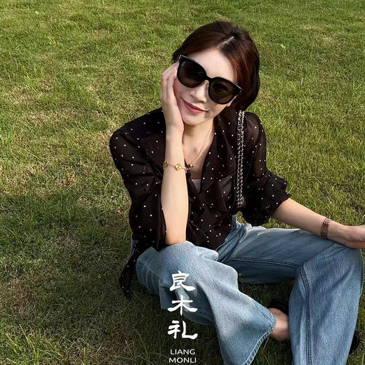 【不退不换】良木礼真丝波点衫（3232） 商品图1