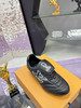 LOUIS VUITTON Footprint 2025春夏男士系列 足球鞋 皮革 系带圆头 低帮 生活休闲鞋 黑色（HC） 商品缩略图5