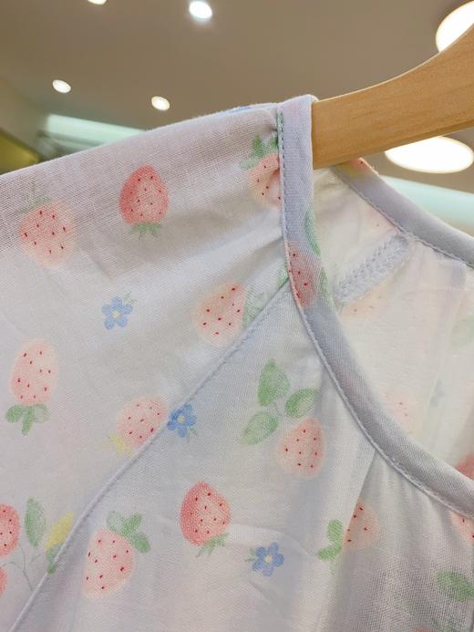 松植屋女款纱布圆领短袖长裤睡衣套装100%纯棉女士双层纱家居服圆领领设计优雅显瘦 商品图8