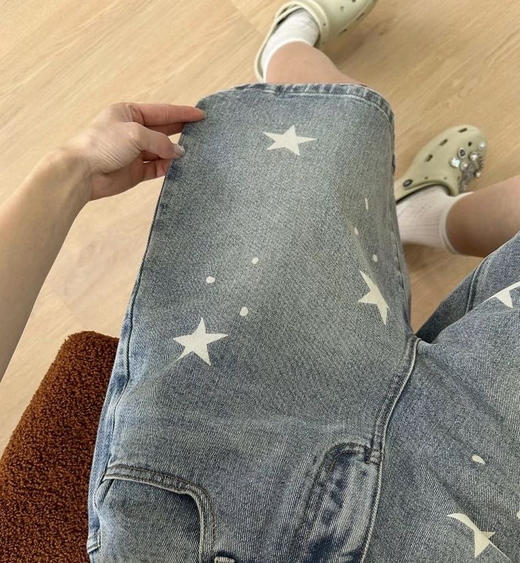 星星显瘦牛仔五分裤 商品图6