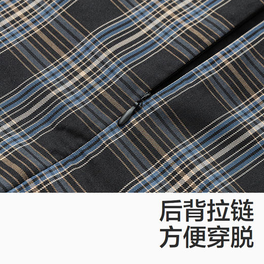 森马儿童2025年秋季女中童连衣裙格纹裙子百褶 商品图3