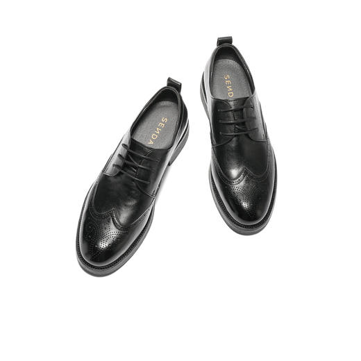 【云粉节】BF楼 森达正装皮鞋2025秋季新款英伦布洛克商务皮鞋1XR01吊牌价1099活动价539 商品图1