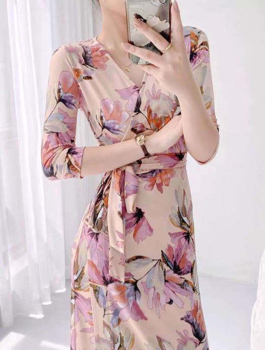 DVF新花色气质温柔风女人味一片式碎花收腰连衣裙 商品图0