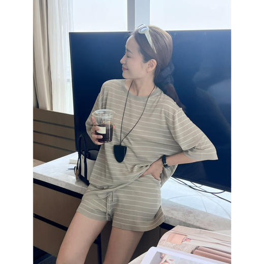 2506413   散步套装 条纹中袖tee，日本醋酸 商品图5