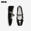 MIO米奥玛丽珍鞋一字带低跟甜美蝴蝶结金属单鞋女M254401602 商品缩略图3