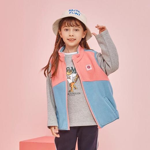 【2025反季抄底清仓】龙之涵 亲子款双色拼接摇粒绒马甲 秋季新款中大童坎肩 婴幼儿A类标准 抗静电清完为止 商品图13