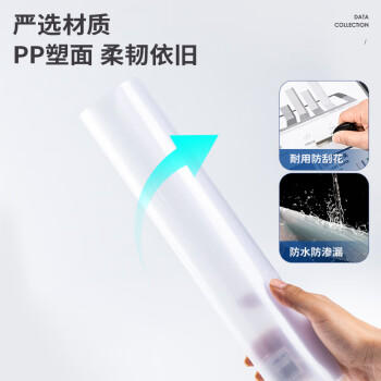 得力(deli)10只A4透明抽杆文件夹拉杆夹抽杆夹 简历报告夹商务会议资料报告收纳33223白色得力办公好物 商品图1