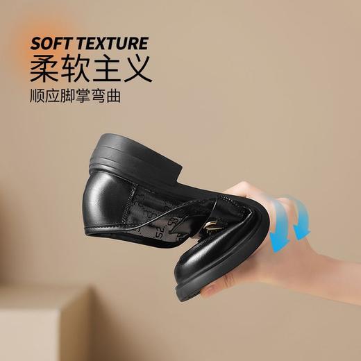 ZHR则则时尚厚底显高乐福鞋女2025新款柔软舒适透气网面单鞋通勤 商品图3