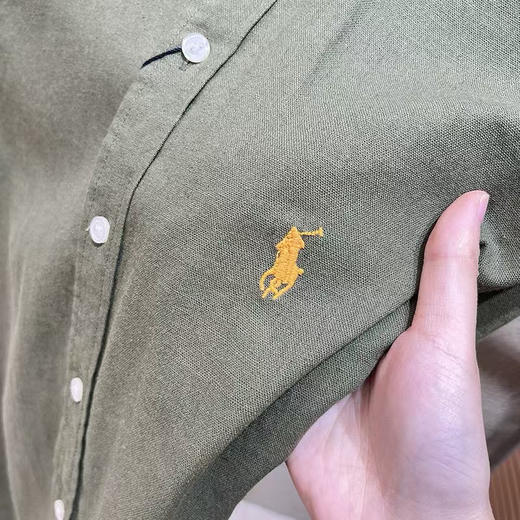 原单RalphLauren/拉夫劳伦男装经典版棉麻衬衫RL16598
颜色：白色 藏青 军绿 
尺码：M-XXL 商品图11