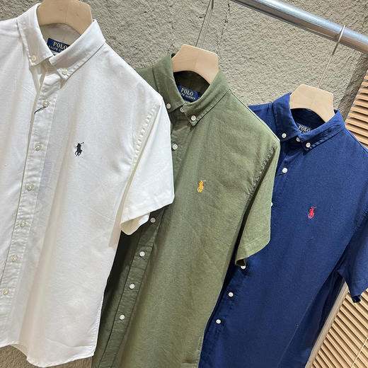 原单RalphLauren/拉夫劳伦男装经典版棉麻衬衫RL16598
颜色：白色 藏青 军绿 
尺码：M-XXL 商品图1