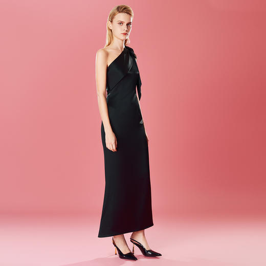 EITIE爱特爱秋季新款典雅高腰法式优雅显瘦长礼服连衣裙7977604 商品图6