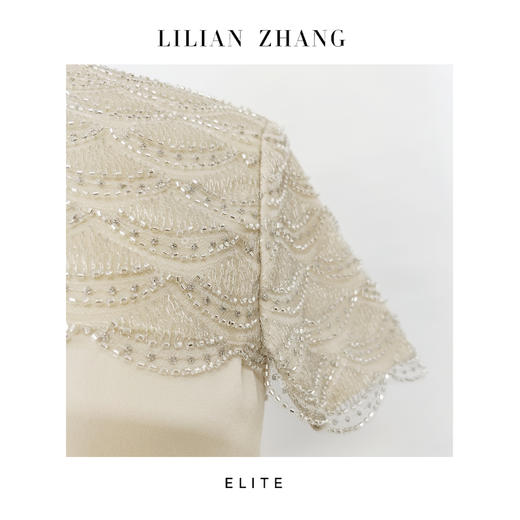 E“定制”——静奢风———巴黎剪影——法式lace拼接优雅连衣裙 2501029 商品图2