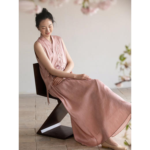 牧衣游原创 12姆米桑蚕丝炒色半身裙质朴复古禅意宽松半裙 去野 商品图2