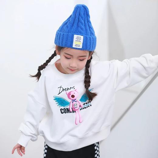 【2025反季抄底清仓】  龙之涵  亲子款宽松短款系列卫衣 加厚女童卫衣飞翔梦 中大童印花纯棉卫衣 婴幼儿A类标准 商品图4