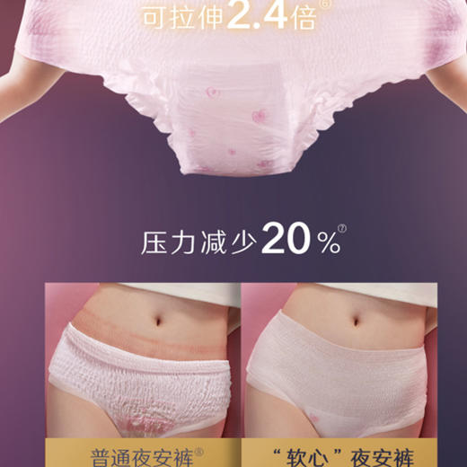 蜜境高洁丝蜜桃小姐夜安裤小包装L号2+1片卫生巾155511420 商品图2