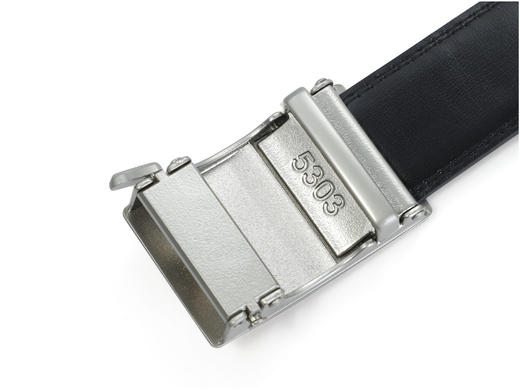 【头层牛皮自动扣腰带】新款男士真皮自动扣简约百搭皮带腰带03h 商品图3