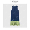 PanYiXiu/潘依绣100%苎麻设计感拼接格子无袖连衣裙 H2525 商品缩略图2